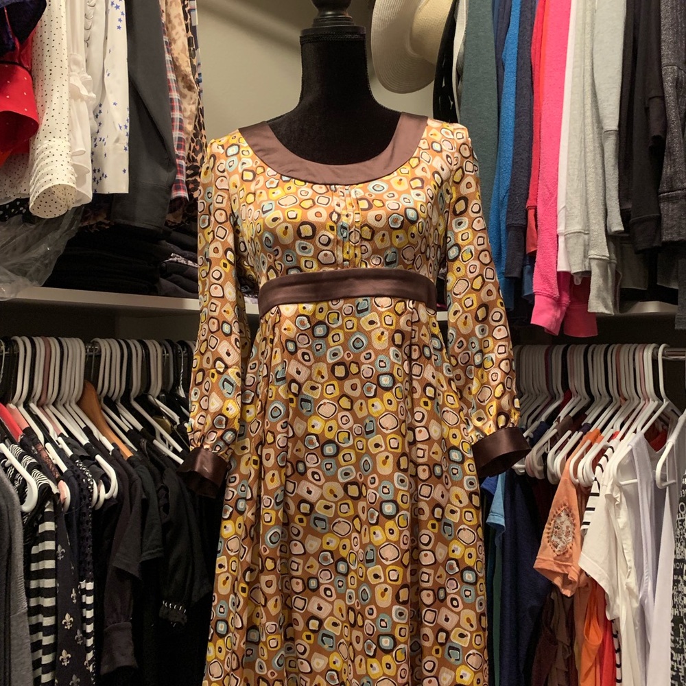 DVF knee length silk dress